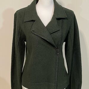 Wool Blend Moto Jacket
